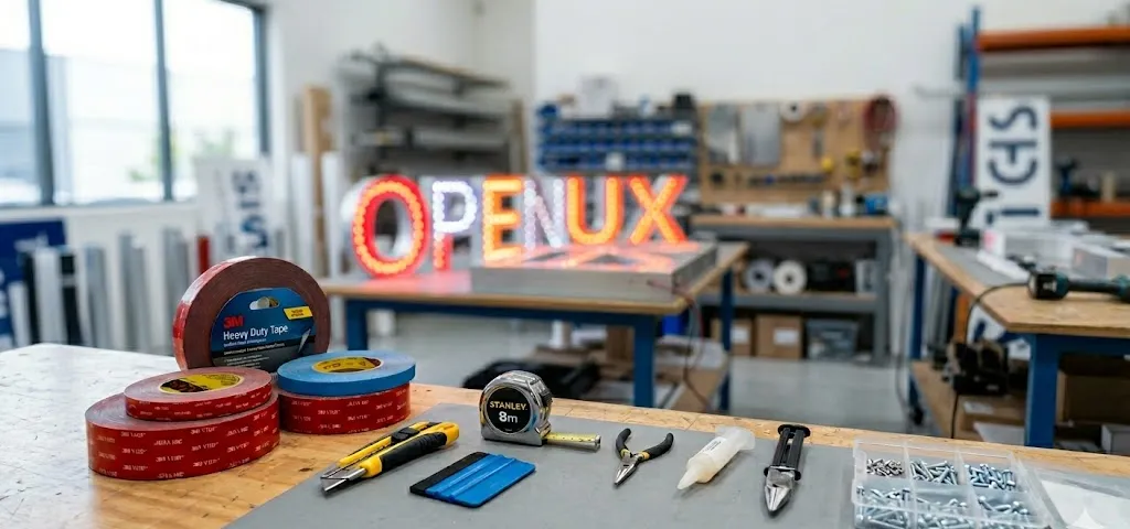 Werbetechnik & Displaybau – Klebetechnik von Logo-Flex